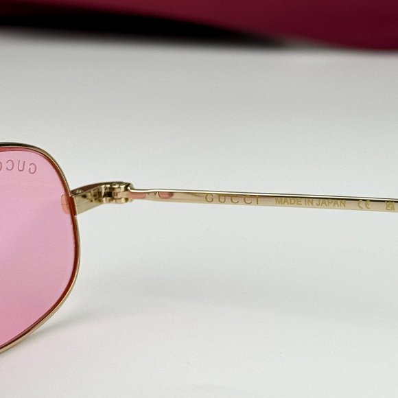 BRAND NEW Gucci GG1648S 005 Gold Pink Unisex Rectangle Sunglasses GG 1648S main image 8